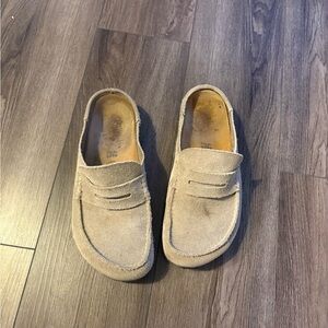 Birkenstock Men's Beige Suede Loafers